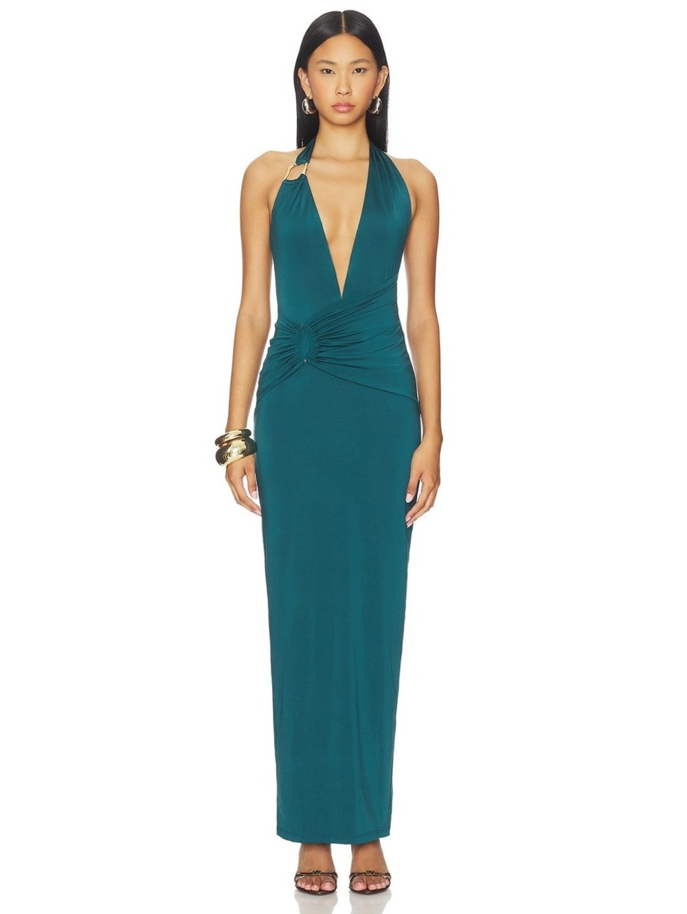 Nookie Leonie Halter Maxi in Dark Teal